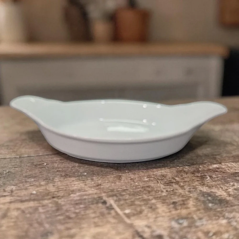 The Cellar Whiteware Oval Casserole Dish, Vintage Style Bakeware, Kitchenware